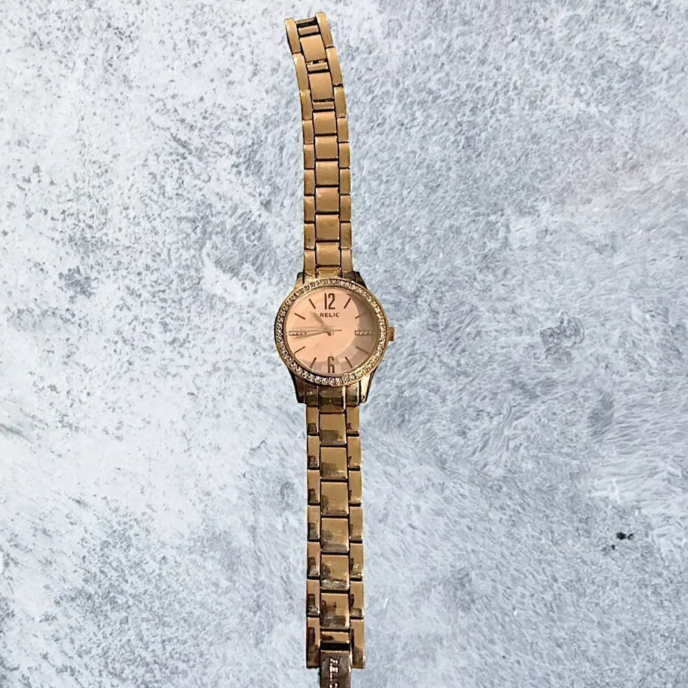 Relic Women's Stainless Steel Analog Rose Gold Watch